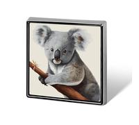 Broche carrée en métal Koala et Papillon pour costumes, sacs à dos, chapeaux, accessoires de revers