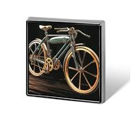 Broche carrée en métal pour vélo, broche humoristique et mignonne, épingle commémorative en alliage d'aluminium imprimé, insigne personnalisé pour chapeau, sac à dos, bijou cadeau