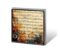 Broche carrée en métal représentant un golden retriever et des fleurs, accessoire pour costumes, sacs à dos et chapeaux.