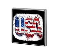 Broche carrée pour homme, motif drapeau des États-Unis, pour chemises, sacs à main, réunions, école, voyage, cadeau d'affaires, 0.7inx0.7in, Métal