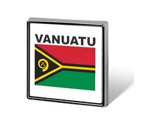 Broche carrée pour homme, motif drapeau du Vanuatu pour chemises, sacs à main, réunions, école, voyage, cadeau d'affaires, 0.7inx0.7in, Métal