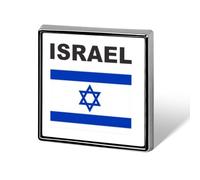 Broche carrée pour homme, motif drapeau israélien, pour chemises, sacs à main, réunions, école, voyage, cadeau d'affaires, 0.7inx0.7in, Métal