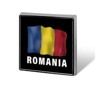 Broche carrée pour homme, motif drapeau roumain, pour chemises, sacs à main, réunions, école, voyage, cadeau d'affaires, 0.7inx0.7in, Métal