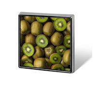 Broche carrée représentant un tas de kiwis, idéale pour décorer un sac à dos, une veste, une chemise ou un costume.