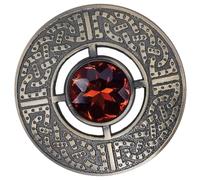 Broche celtique - Épingle à kilt écossais traditionnelle, broche à carreaux de 7,6 cm avec pierre précieuse étincelante pour homme et femme, châle, écharpe et écharpe écossais, accessoire de robe