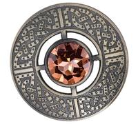 Broche celtique - Épingle à kilt écossais traditionnelle, broche à carreaux de 7,6 cm avec pierre précieuse étincelante pour homme et femme, châle, écharpe et écharpe écossais, accessoire de robe