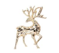 Broche Cerf Doré, Broche de Noël, Broche Moderne d'art Irrégulier, Broche Animal, Cerf de Noël Broche Corsage, Broche en alliage, pour Vêtements Pull-over Chemise Sac à Dos Bijoux Accessoires Cadeau