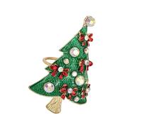 Broche cerises de Noël avec strass colorés en alliage de métal style dessin animé bijoux de vacances pour accessoires de vêtements broche de Noël, taille unique, Comme décrit