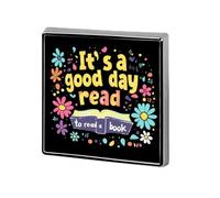 Broche « C'est une bonne journée pour lire un livre » 1,8 cm, badge en métal, bijoux décoratifs pour vêtements, cravates, sacs à dos, accessoires