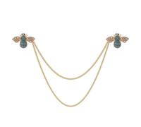 Broche chaîne abeille pompon femme petit costume accessoire cardigan col aiguille vêtement accessoire, Pierre Verre Pierre Émail Verre, Zircone cubique Agate Obsidienne