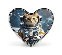 Broche Chat Astronaute dans l'espace, élégante et Gracieuse, pin's cœur imprimé Amour, Badge Mignon, Broche Unisexe Tendance pour Sac, Veste, vêtements, Accessoires de Mode. Style « Amour »