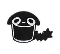 Broche chat : drôle tasse d'eau dessin animé chat avec balai - épingle en émail, Klein, Métal non précieux