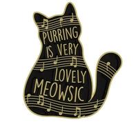 Broche chaton musical chat noir, Klein, Métal non précieux