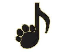 Broche chaton musical chat noir, Klein, Métal non précieux