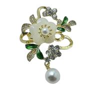 Broche Cheongsam vintage pour robes et costumes, épingle à revers florale, bijoux élégants en alliage pour banquet de mariage, broche légère pour