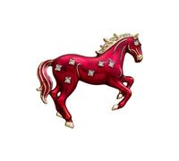 Broche cheval au galop symbole de courage élégante broche animal accessoire de mode matériaux robustes badge épingle cheval classique, taille unique, Comme décrit