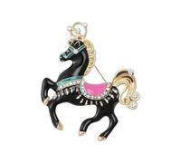 Broche cheval de dessin animé avec motif dopamine pour une amélioration de la mode douce, One Size, Comme décrit