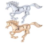 Broche Cheval du Zodiaque 2 Pièces en Alliage, Style Vintage Rétro