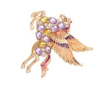 Broche cheval en cristal brillant ajoutant une brillance élégante à n'importe quelle tenue. Broche élégante en forme de cheval adaptée à diverses occasions, TAILLE UNIQUE, Comme décrit