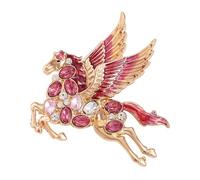 Broche cheval en cristal brillant ajoutant une brillance élégante à n'importe quelle tenue. Broche élégante en forme de cheval adaptée à diverses occasions, TAILLE UNIQUE, Comme décrit