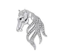Broche cheval en métal détaillé sophistiqué rétro charme épingle parfait pour les manteaux et les accessoires quotidiens Broche tête de cheval vintage, taille unique, Comme décrit
