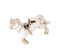 Broche Cheval Polyvalent Bijoux Fermeture Sécurisée Épinglette à Port Ergonomique Pour Fête Bureau Ou Usage Quotidien Élégant Cheval Insigne Épinglette, taille unique, comme décrit
