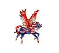 Broche cheval volant 250e anniversaire de l ' indépendance, accessoire en alliage de Zinc, broche cheval volant sur le thème de l ' indépendance