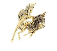 Broche cheval volant robuste en alliage galvanisé avec broche sculptée complexe pour une tenue polyvalente, taille unique, Comme décrit