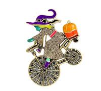 Broche citrouille en métal compacte pour améliorer les tenues d'automne, Halloween, One Size, Comme décrit