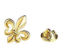 Broche Classique et Élégante en Or - Parfaite Cadeau pour Hommes - Pour Anniversaires, Mariages - Avec Motif Fleur de Lys - Accessoire de Luxe pour Chemises et Manchettes, Inspiré du Christianisme