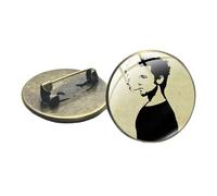 Broche classique Fight Club Mystery Thriller Movie Jack Tyler Vintage Photo Glass Cabochon Homme Broche Vêtement Pin's Bijoux, Verre