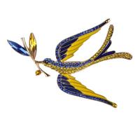 Broche Colombe De Paix en Émail, Broche Hirondelle, Drapeau Ukrainien, Épingle À Revers en pour Dames Filles, Cadeau De Fête
