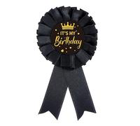 Broche colorée en fer blanc avec inscription « It's My Birthday » en ruban satiné - Décoration de fête pour homme et femme, big, Acier allié, Sans pierre précieuse