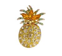 Broche colorée en forme d'ananas émaillée fabriquée à partir de matériaux en alliage robuste, parfaite comme accessoire de mode élégant pour tous les jours, One Size, Comme décrit