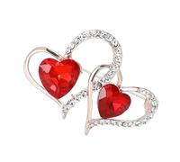 Broche colorée en forme de cœur avec strass pour femme, unisexe, pour la Saint-Valentin, un banquet, une fête, broche tendance pour femme