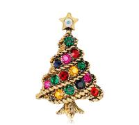 Broche colorée en forme de sapin de Noël pour une atmosphère chaleureuse de Noël, pour la famille, les amis, les voisins, cadeau