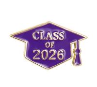 Broche commémorative 2026 pour cérémonie de remise de diplôme élégante en émail pour étudiants et anciens élèves, One Size, Comme décrit