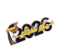 Broche commémorative 2026 pour cérémonie de remise de diplôme élégante en émail pour étudiants et anciens élèves, One Size, Comme décrit