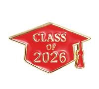 Broche commémorative 2026 pour cérémonie de remise de diplôme élégante en émail pour étudiants et anciens élèves, One Size, Comme décrit