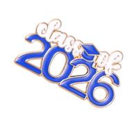 Broche commémorative 2026 pour cérémonie de remise de diplôme élégante en émail pour étudiants et diplômés, One Size, Comme décrit