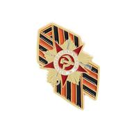 Broche commémorative antirouille avec ruban symbolique patriotique en alliage avec fermeture sécurisée pour les amateurs d'histoire, ruban de cérémonie, broche en alliage, taille unique, Comme décrit