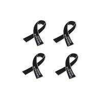 Broche commémorative, badge ruban noir, épingle accessoire de vêtements, badge de deuil noir, 1.0*1.0*1.0