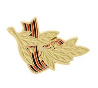 Broche commémorative de la guerre russe en forme de ruban en alliage facile à clipser pour les amateurs d'histoire et les présentations culturelles vintage, taille unique, Comme décrit