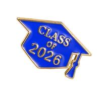 Broche commémorative de remise de diplôme 2026, badge élégant en émail pour étudiants et diplômés, badge sur le thème scolaire, Einheitsgröße, comme décrit
