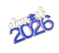 Broche commémorative de remise de diplôme 2026, badge élégant en émail pour étudiants et diplômés, badge sur le thème scolaire, Einheitsgröße, comme décrit