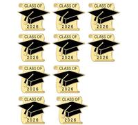 Broche commémorative de remise de diplôme 2026 en alliage élégant de 25 mm pour diplômés Cadeau robuste et élégant pour diplômés, One Size, Comme décrit