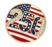 Broche commémorative des 250 ans des Révolutions américaines avec étoile et rayures Accessoires patriotiques permanents