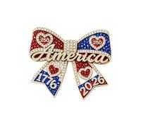 Broche commémorative des 250 ans fondateurs des États-Unis | Corsage en alliage pour décoration de tenue de vacances et décoration de manteau pour tenue festive et collection