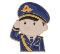 Broche Commémorative en Alliage Bleu, Insigne Unisexe pour Événements | Design Unique, Finition Soignée, Usage Polyvalent, pour Hommes et Femmes, Identité Personnelle