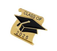 Broche commémorative en forme de chapeau de remise de diplôme pour des réalisations scolaires mémorables Bijoux élégants, standard, Acier allié